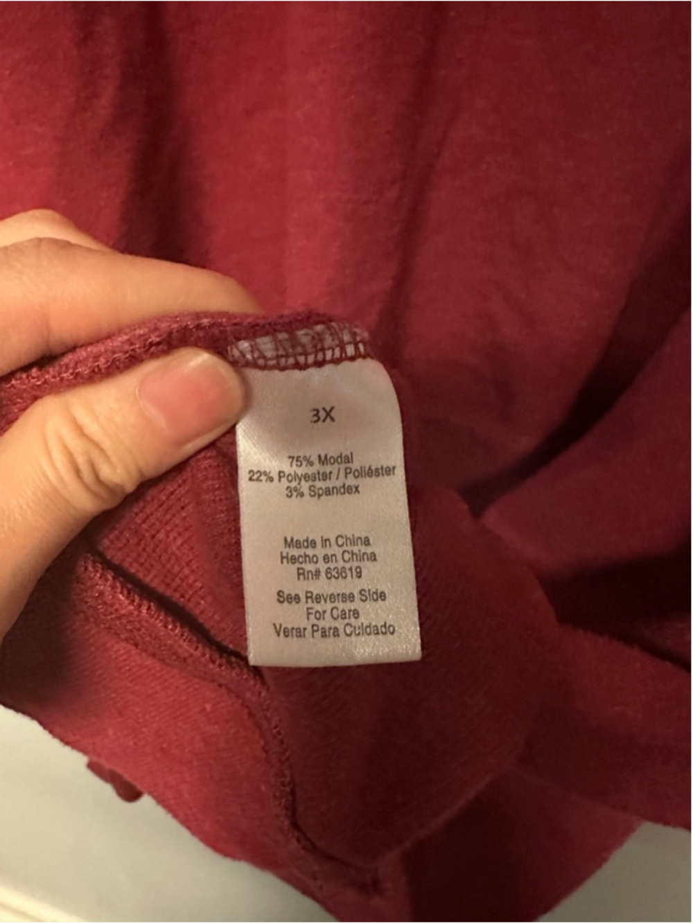 Women's The Sweatshirt Project Red Button Detail Sweatshirt Plus Size 3X - Picture 4 of 9
